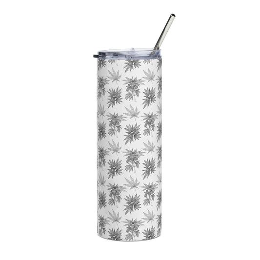 20oz Stainless Steel Skinny Tumbler Cannabis Motif - Expressive DeZien 