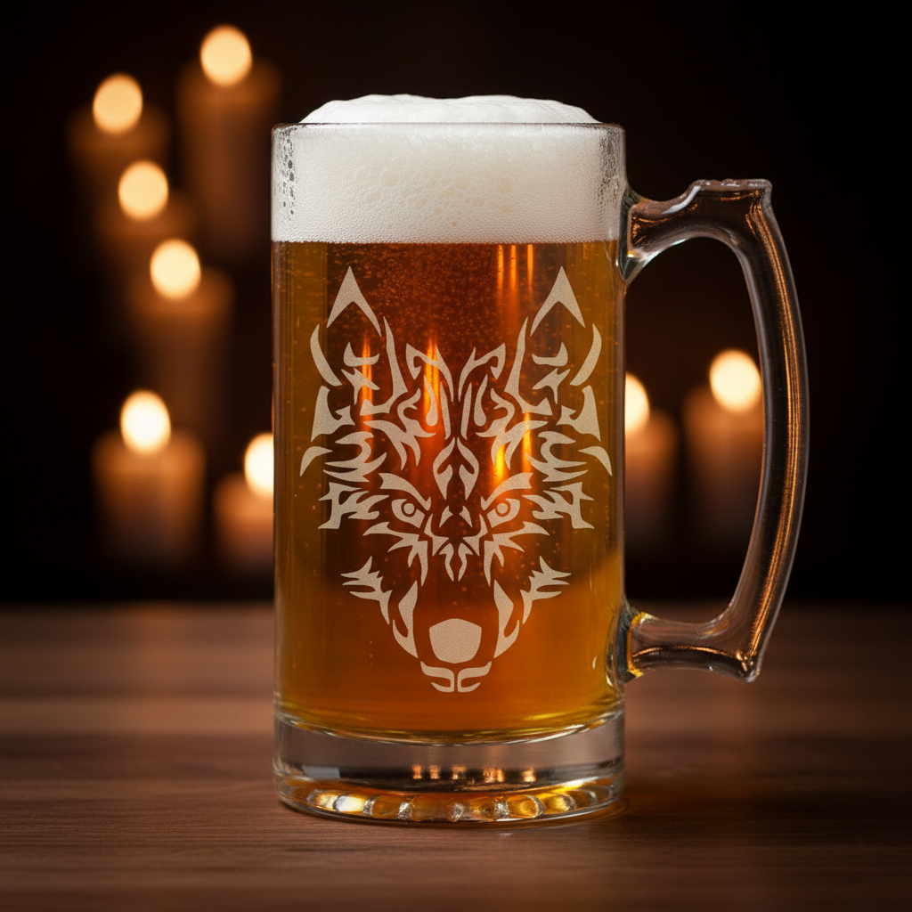 Wolf Beer Mug Brand Photo