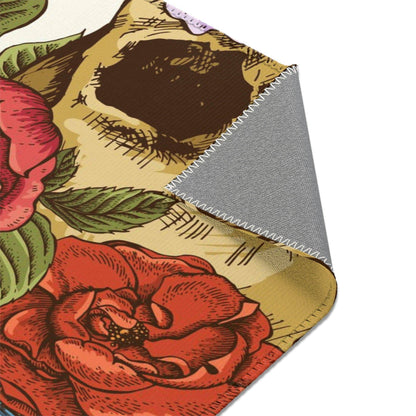 Rosie Skull Vintage style Area Rug - Expressive DeZien 