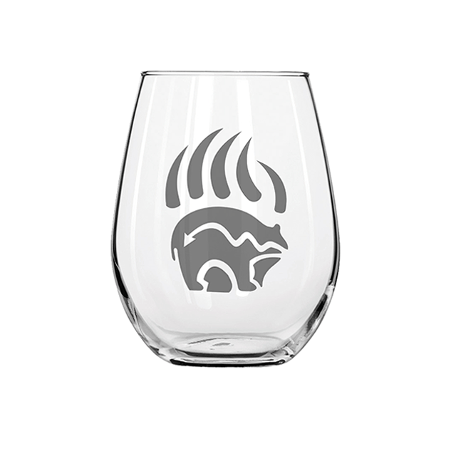 Etched Bear Claw Stemless Wine Glass 20.5oz - Expressive DeZien 