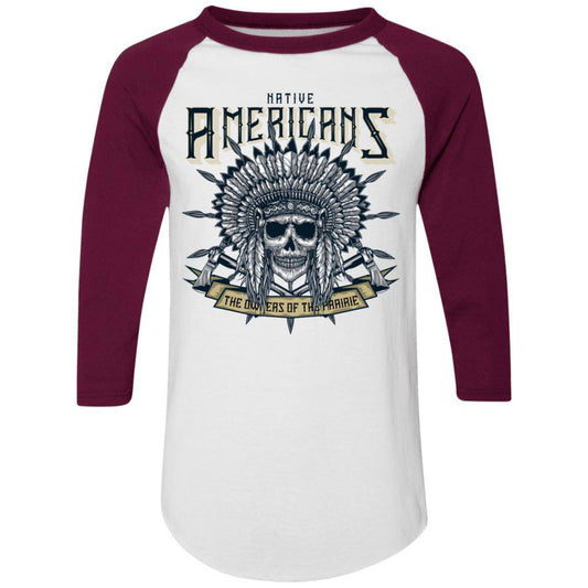 Native Owner of the Prairie Men's raglan jersey baseball shirt - Expressive DeZien 