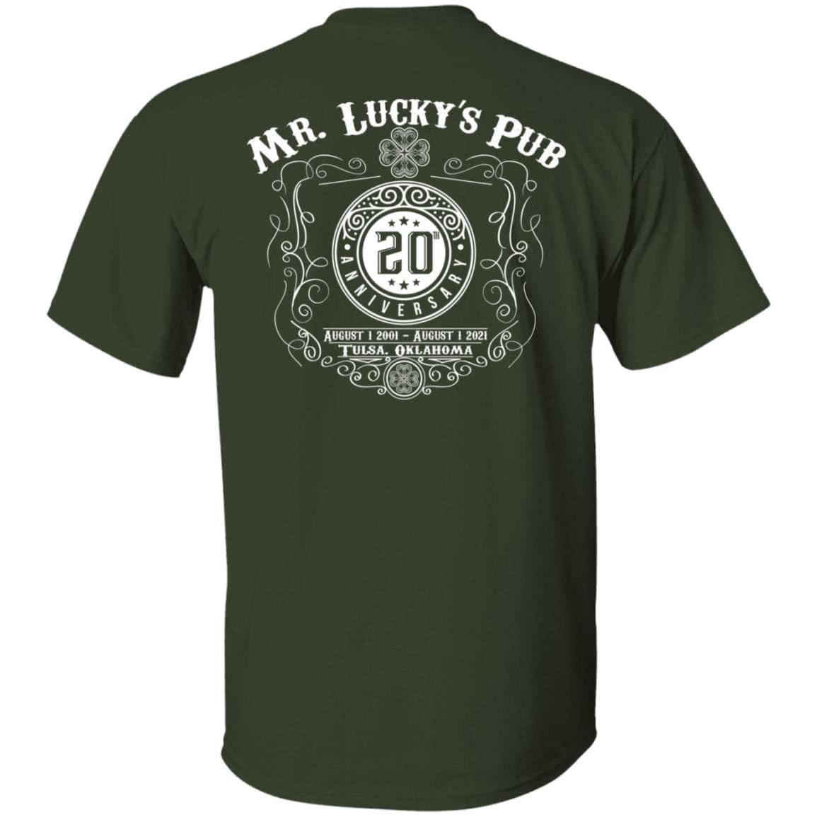 Mr. Lucky's Pub 20th Anniversary Green T-Shirt - Expressive DeZien 