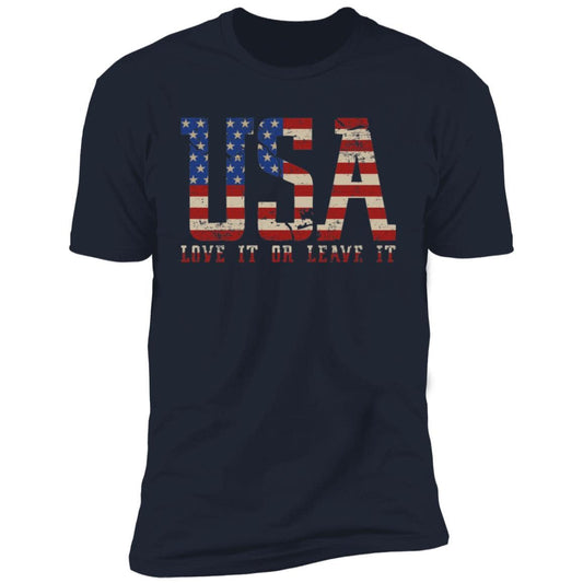 USA Love it or Leave it Next Level Premium Short Sleeve T-Shirt - Expressive DeZien 