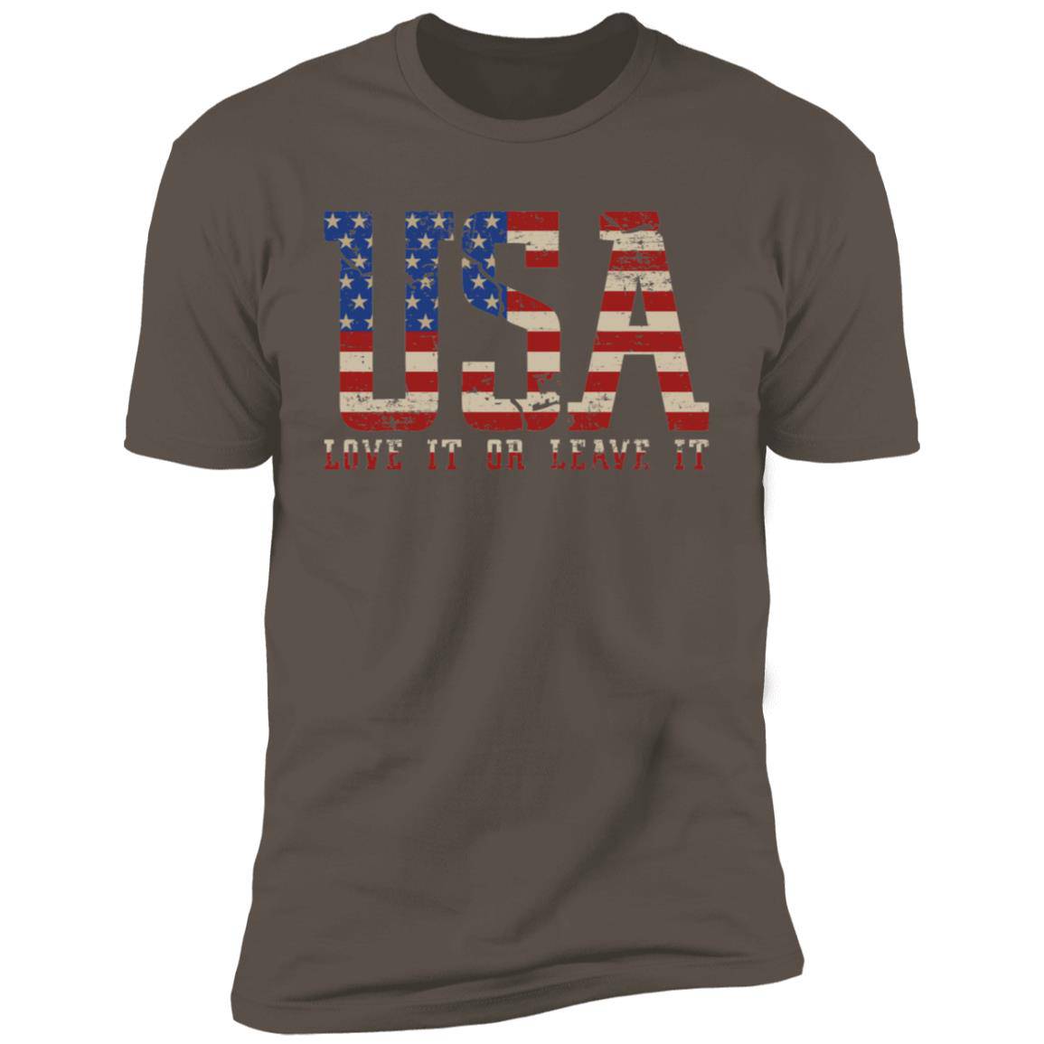 USA Love it or Leave it Next Level Premium Short Sleeve T-Shirt - Expressive DeZien 