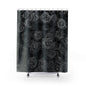 Black Monochrome Roses Shower Curtain - Expressive DeZien 