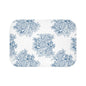 Peony Flowers Blue Bath Mat - Expressive DeZien 