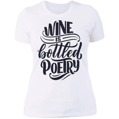 Wine is bottled Poetry Ladies' Boyfriend T-Shirt - Expressive DeZien 