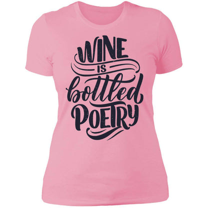 Wine is bottled Poetry Ladies' Boyfriend T-Shirt - Expressive DeZien 