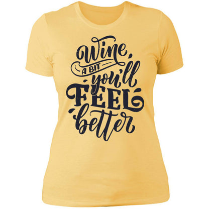 Wine you'll feel better Ladies' Boyfriend T-Shirt - Expressive DeZien 