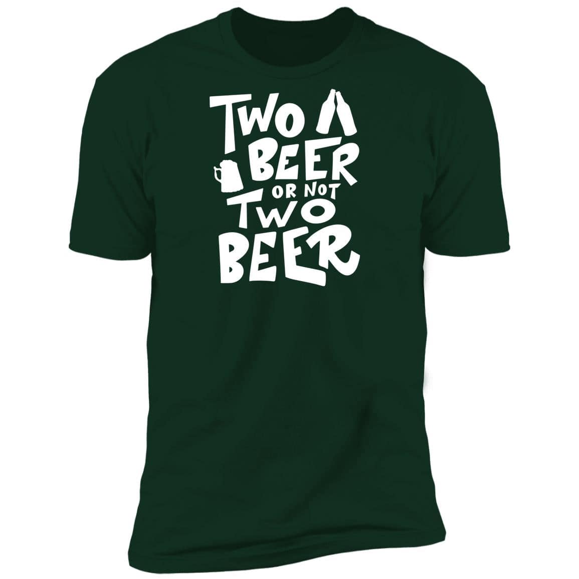 Two Beer or Not two Beer Premium Short Sleeve T-Shirt - Expressive DeZien 