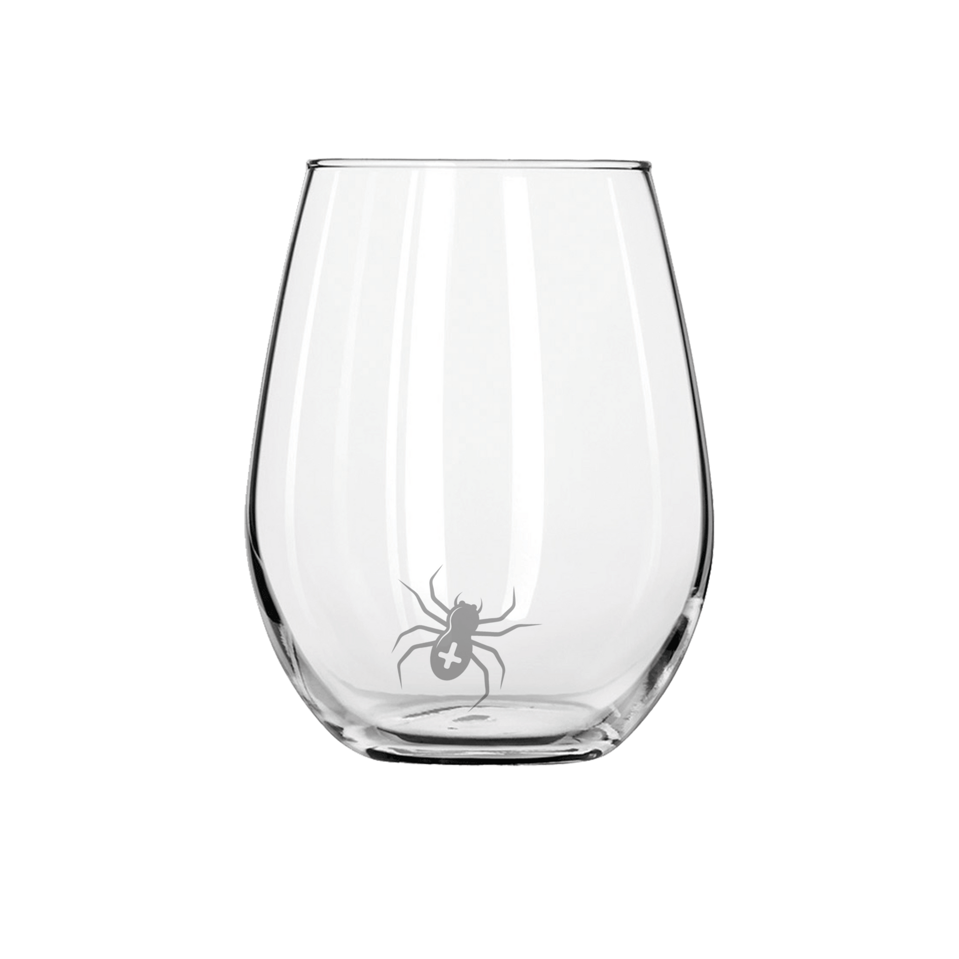 Halloween Itsy Bitsy Spider Etched Stemless Wine Glass 20.5oz - Expressive DeZien 
