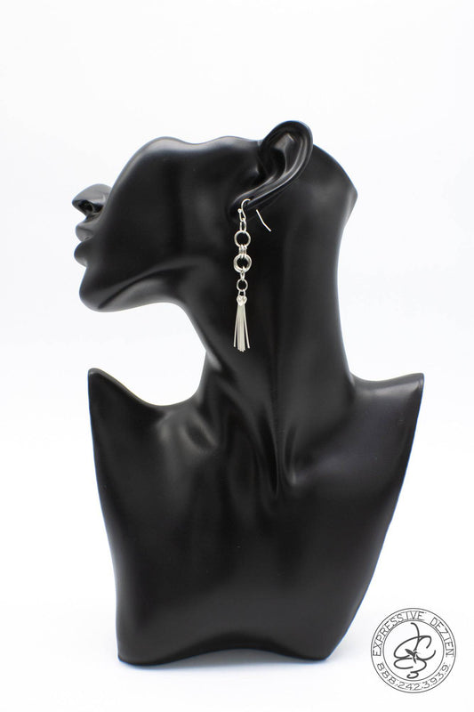 Long Skinny Dangle Earrings Native inspired and Created - Expressive DeZien 