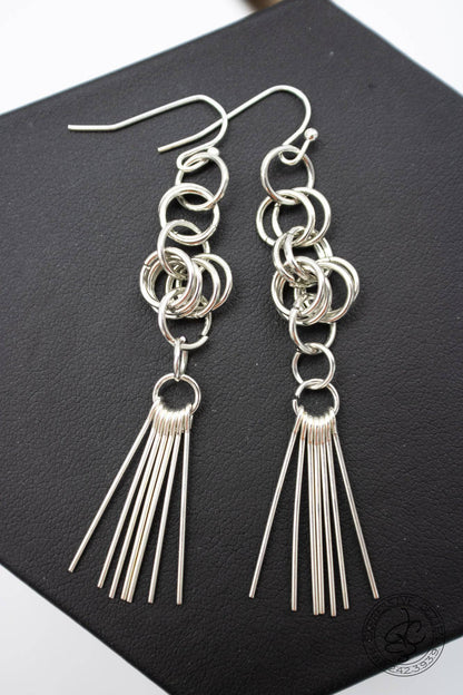 Long Skinny Dangle Earrings Native inspired and Created - Expressive DeZien 