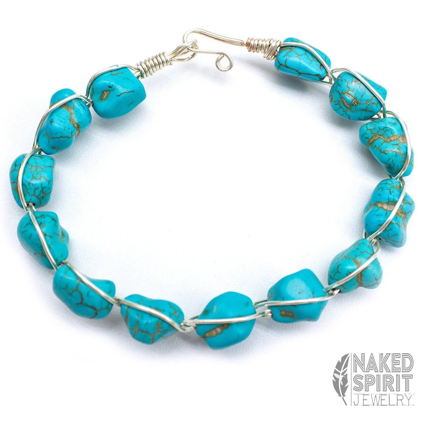 Braided Turquoise and Silver Beaded Wrap Bracelet - Expressive DeZien 