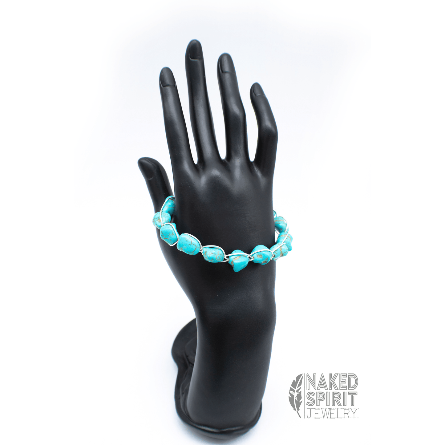 Braided Turquoise and Silver Beaded Wrap Bracelet - Expressive DeZien 