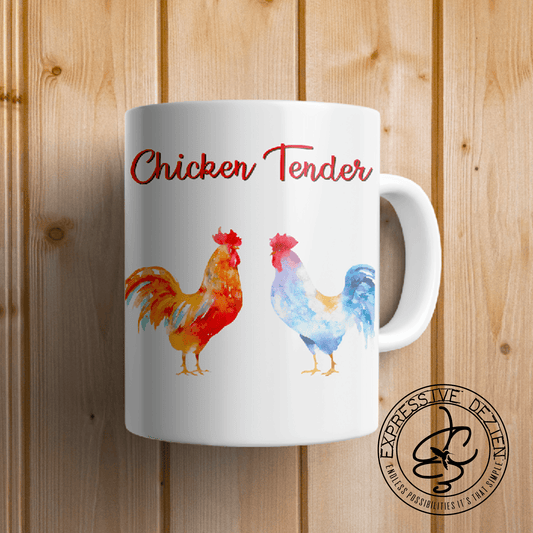 Chicken tender 15oz. Rooster Mug - Expressive DeZien 