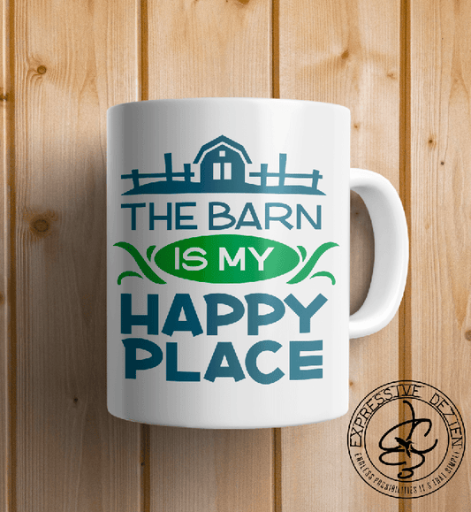 The Barn is my Happy Place 15oz. Mug - Expressive DeZien 