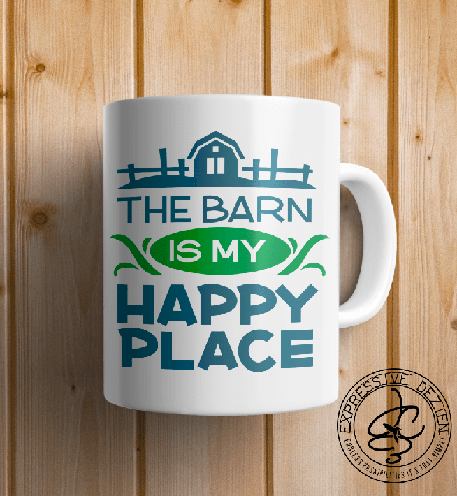 The Barn is my Happy Place 15oz. Mug - Expressive DeZien 