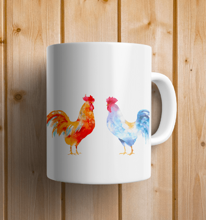 Chicken tender 15oz. Rooster Mug - Expressive DeZien 