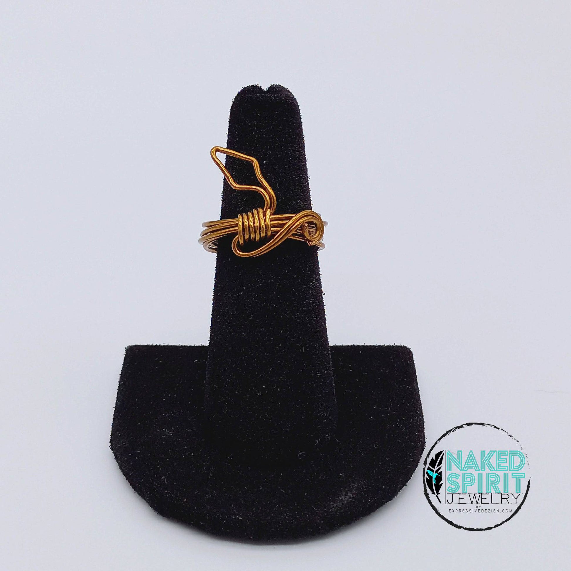 Copper Wrapped Coiled Snake Ring - Expressive DeZien 