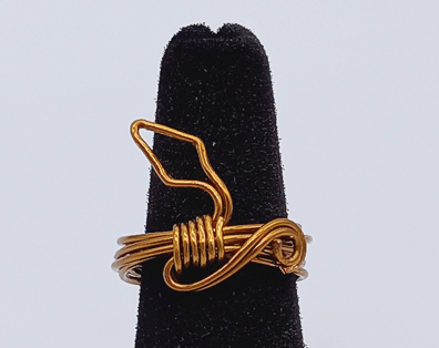 Copper Wrapped Coiled Snake Ring - Expressive DeZien 