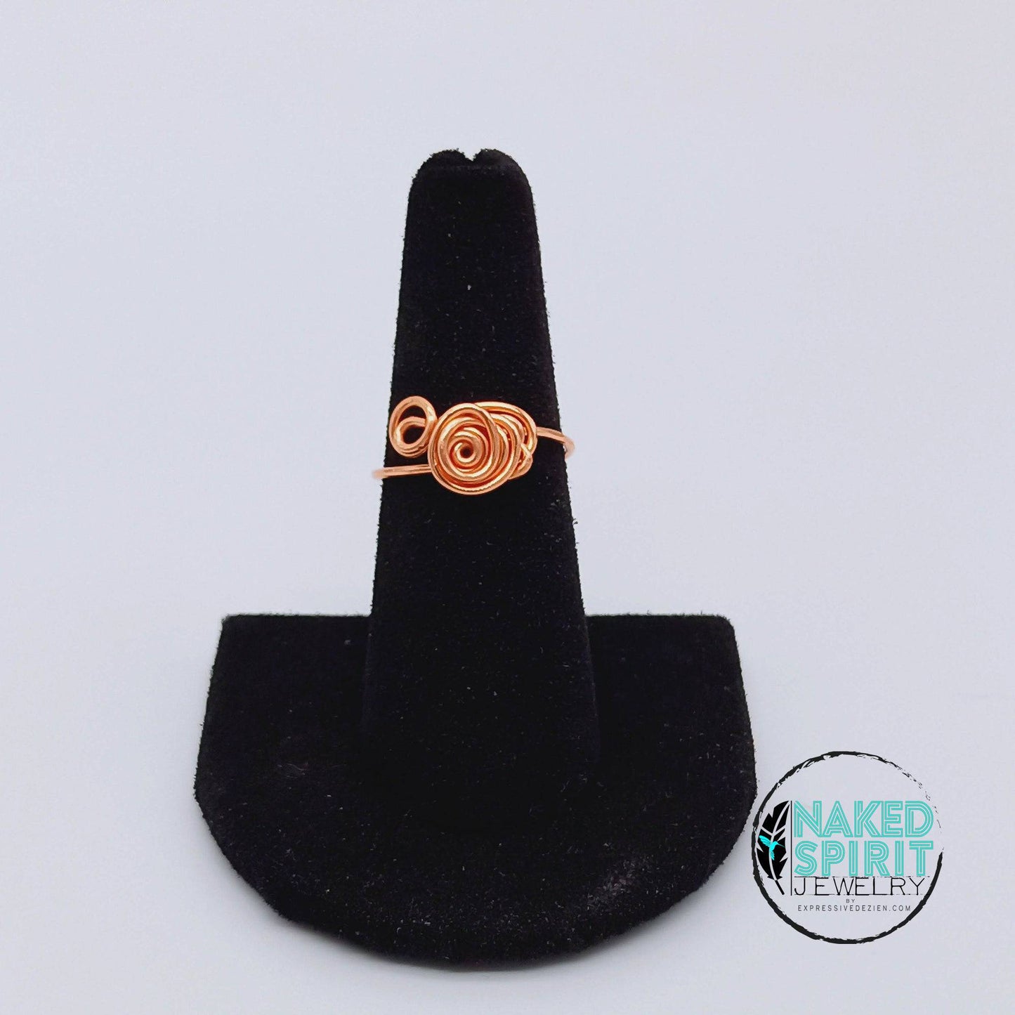 Copper Swirl Wrapped Ring - Expressive DeZien 