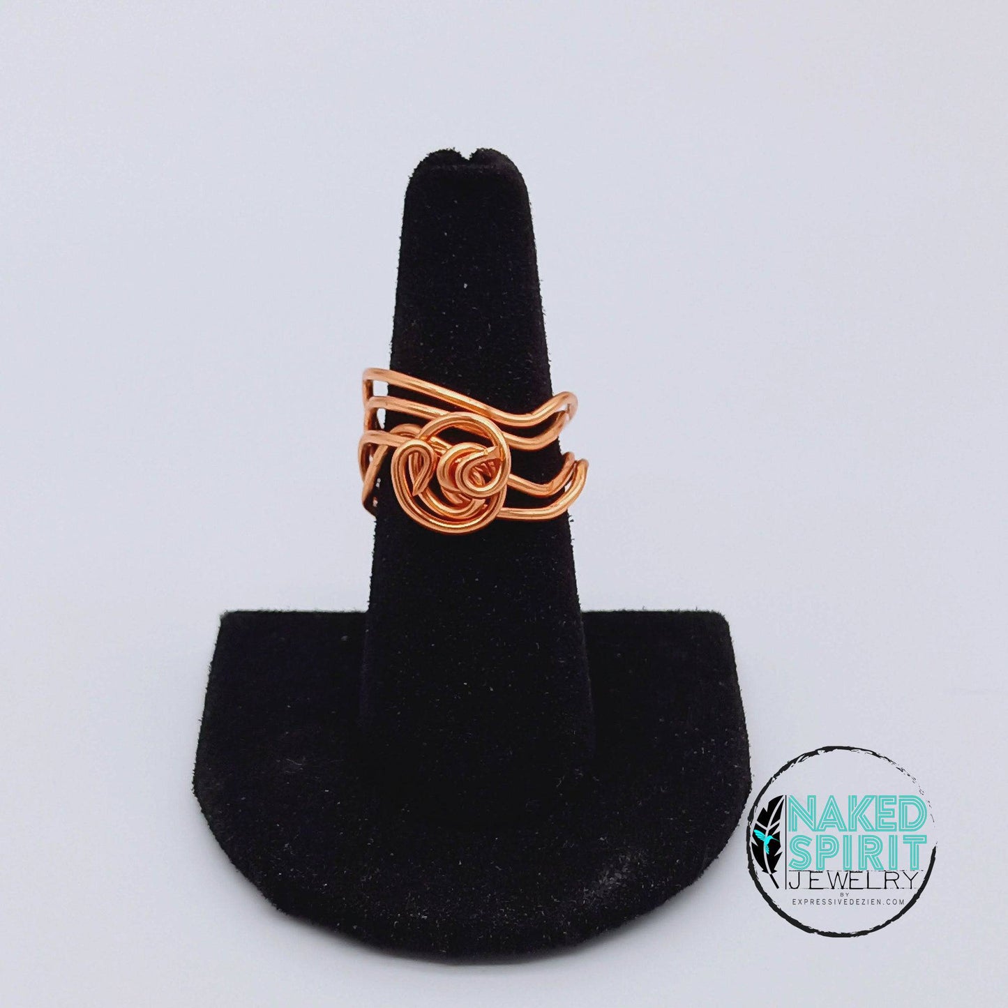 Copper Crazy Rose Wrapped Ring - Expressive DeZien 