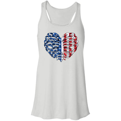 July 4th  Rib cage Flowy Racerback Tank - Expressive DeZien 