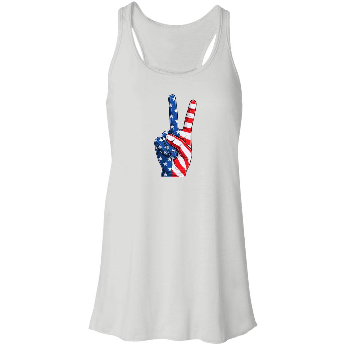 July 4th  Peace Flowy Racerback Tank - Expressive DeZien 