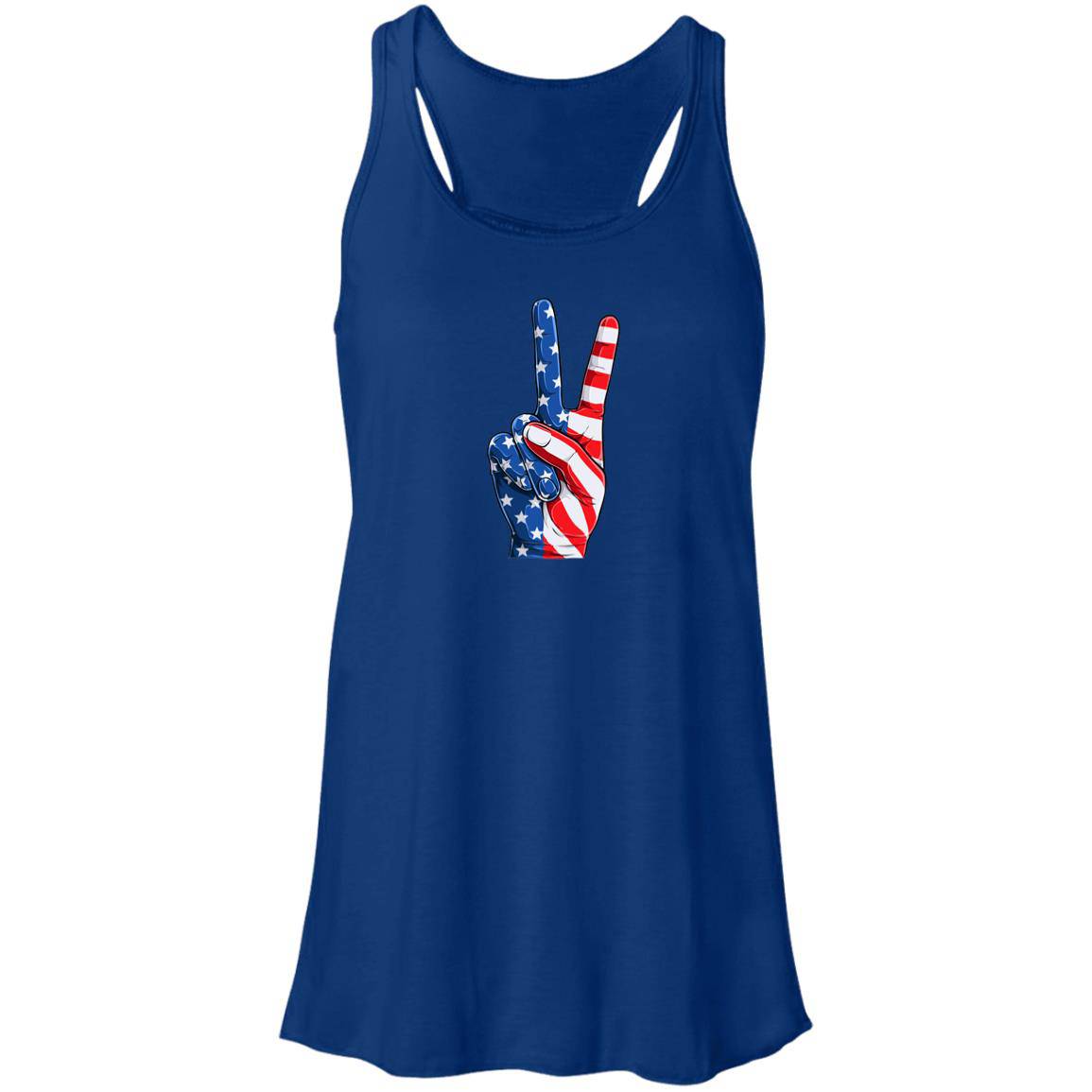 July 4th  Peace Flowy Racerback Tank - Expressive DeZien 