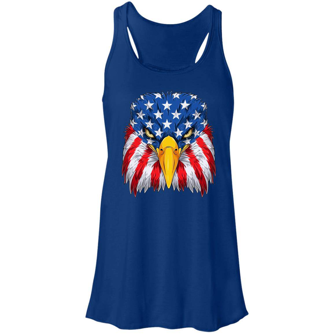 July 4th  USA Eagle Flowy Racerback Tank - Expressive DeZien 