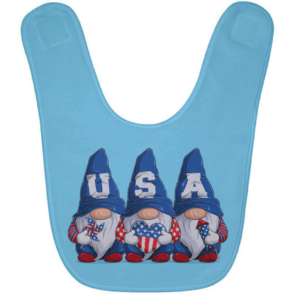 July 4th USA Gnome Baby Bib - Expressive DeZien 