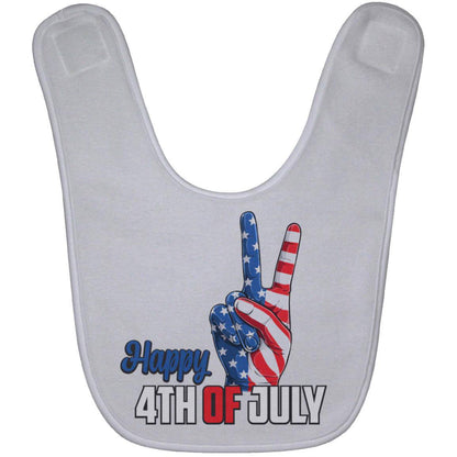 July 4th Peace Baby Bib - Expressive DeZien 