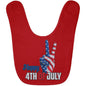 July 4th Peace Baby Bib - Expressive DeZien 