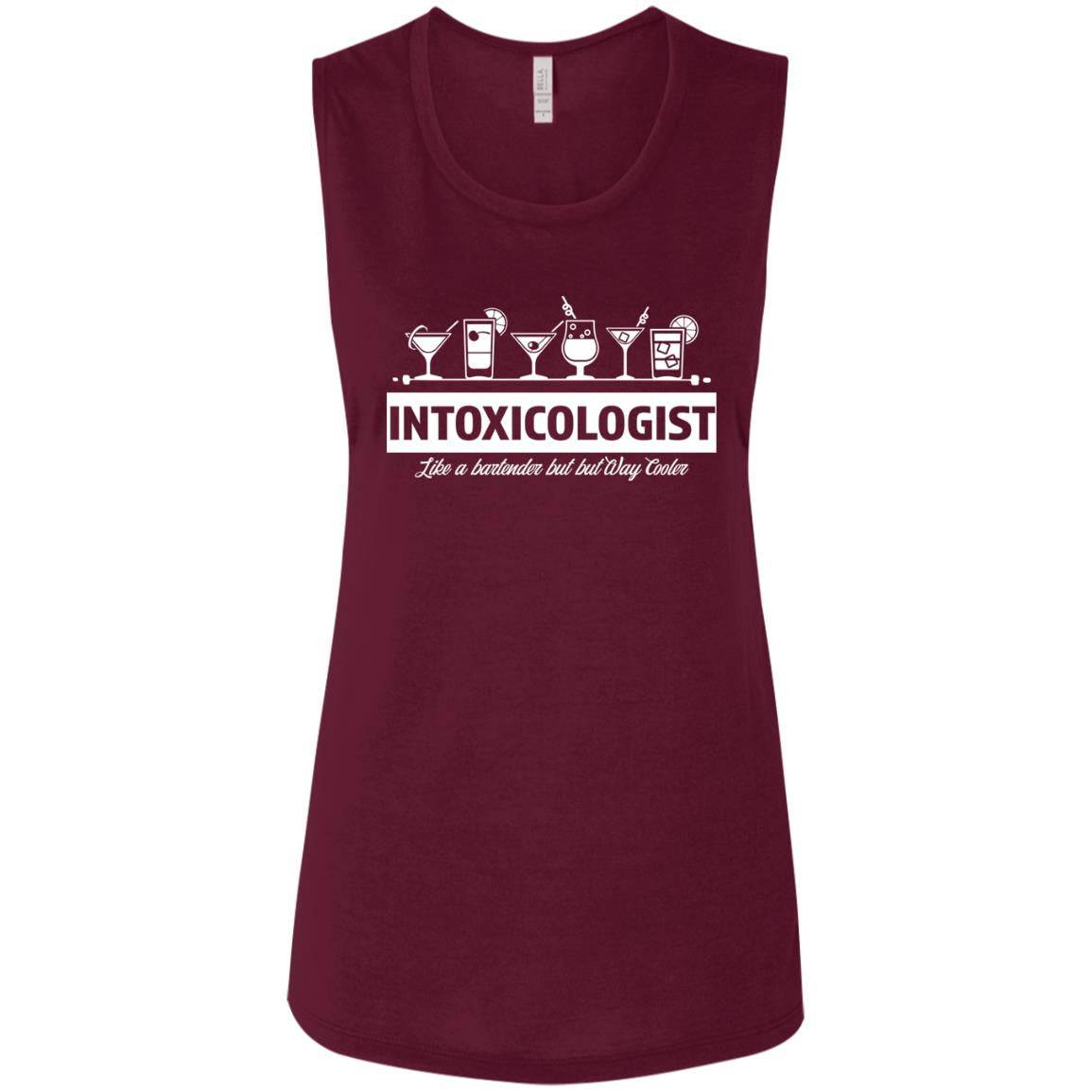 Intoxicologist Bartender Ladies' Flowy Muscle Tank - Expressive DeZien 