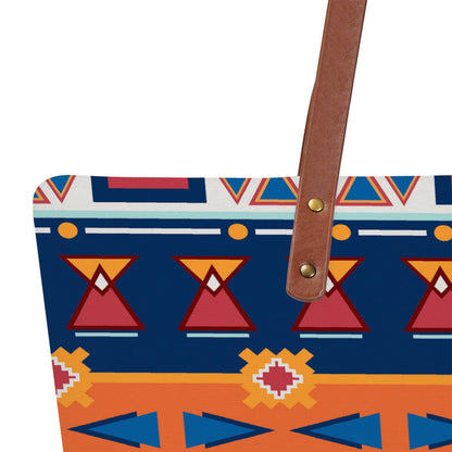 Navajo Print Textured Tote Bag Purse - Expressive DeZien 