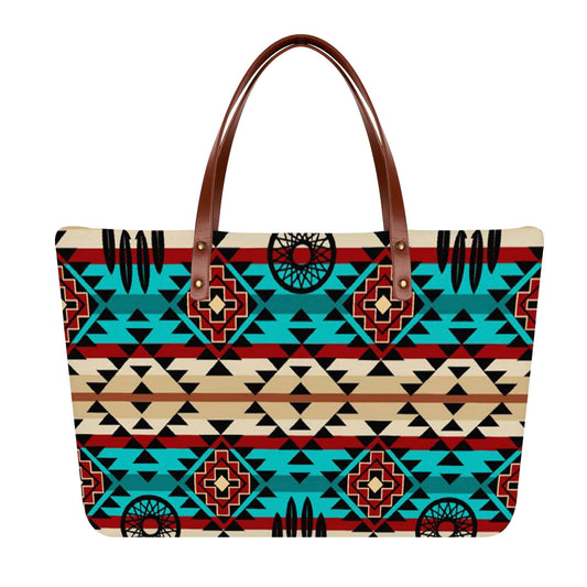 Native American Tribal Print Tote Bag Purse - Expressive DeZien 