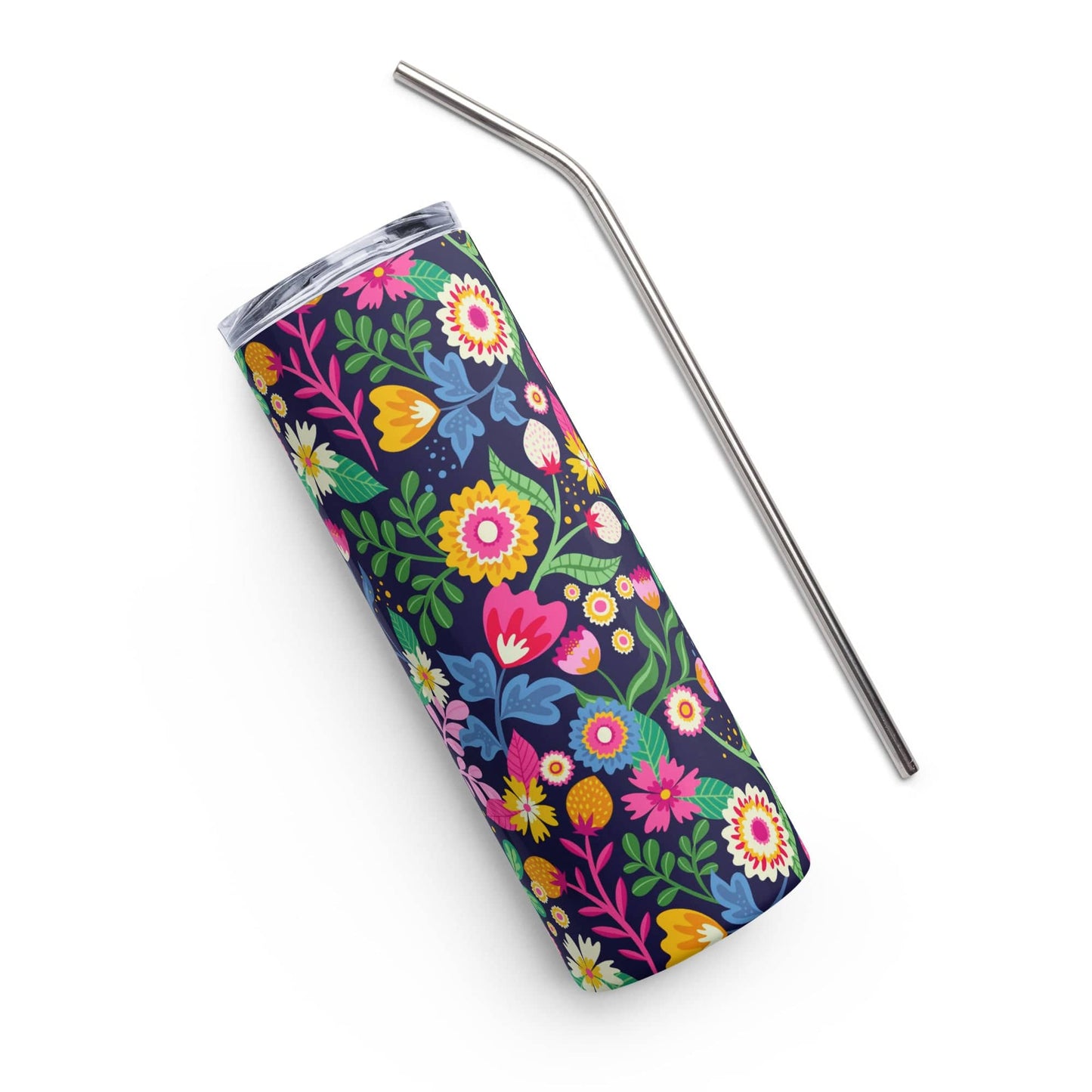 Floral Night Stainless steel tumbler - Expressive DeZien 
