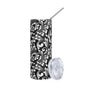 Black and White Paisley Stainless steel tumbler - Expressive DeZien 