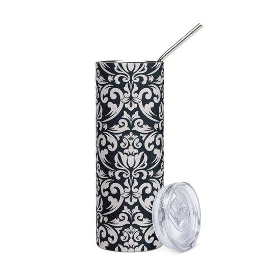 Victorian Damask Stainless steel tumbler - Expressive DeZien 