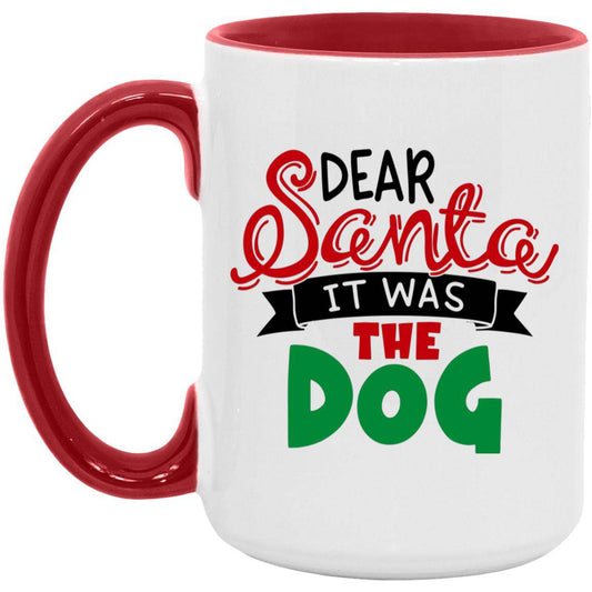 Dear Santa Christmas Mug 15oz. Accent Mug - Expressive DeZien 