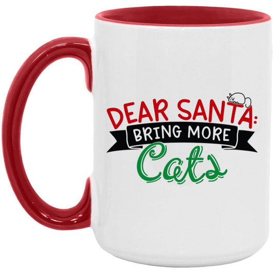 Dear Santa Christmas Mug 15oz. Accent Mug - Expressive DeZien 