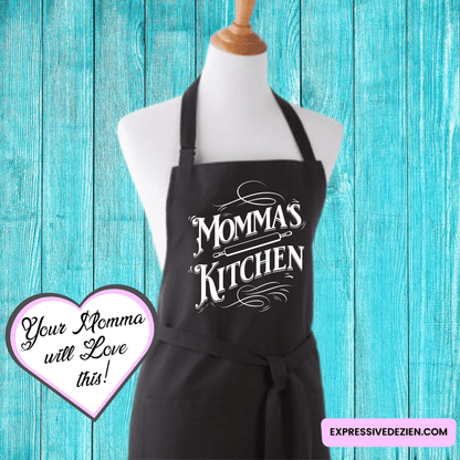 Momma's Kitchen Apron - Handmade & Adjustable - Expressive DeZien 
