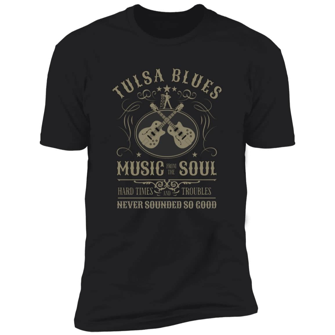 Tulsa Blues Music from the Soul Premium Next Level Short Sleeve T-Shirt - Expressive DeZien 