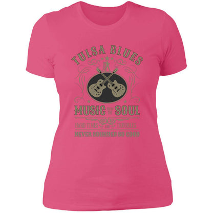 Ladies' Boyfriend Next Level T-Shirt - Show Your Love for Tulsa Blues Music - Expressive DeZien 