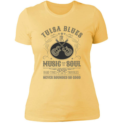 Ladies' Boyfriend Next Level T-Shirt - Show Your Love for Tulsa Blues Music - Expressive DeZien 