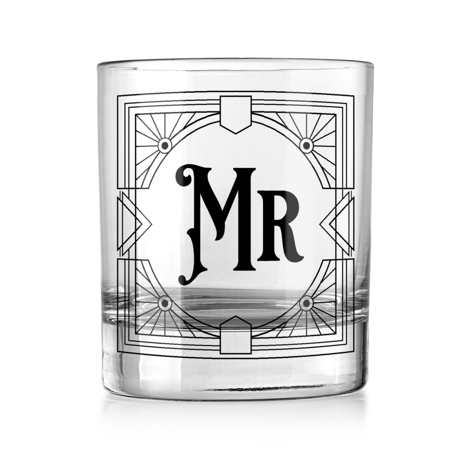 Personalized Whiskey Tumbler for Grooms - Mr. Printed Glass - Expressive DeZien 