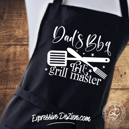 Grill like a Pro with Our 'Dads BBQ the Grill Master' Apron! - Expressive DeZien 