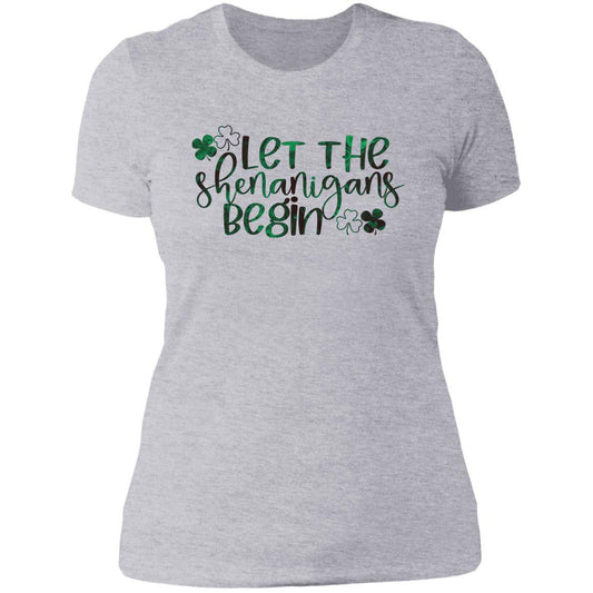 Let the Shenanigans Begin Next Level Ladies' Boyfriend T-Shirt - Expressive DeZien 