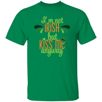 St. Patty Classic Unisex T-Shirt - "I'm Not Irish But Kiss Me Anyway" - Expressive DeZien 
